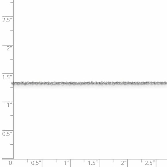 1mm 14k White Gold Diamond Cut Fancy Singapore Chain Necklace, 18 in - Picture 5 of 8